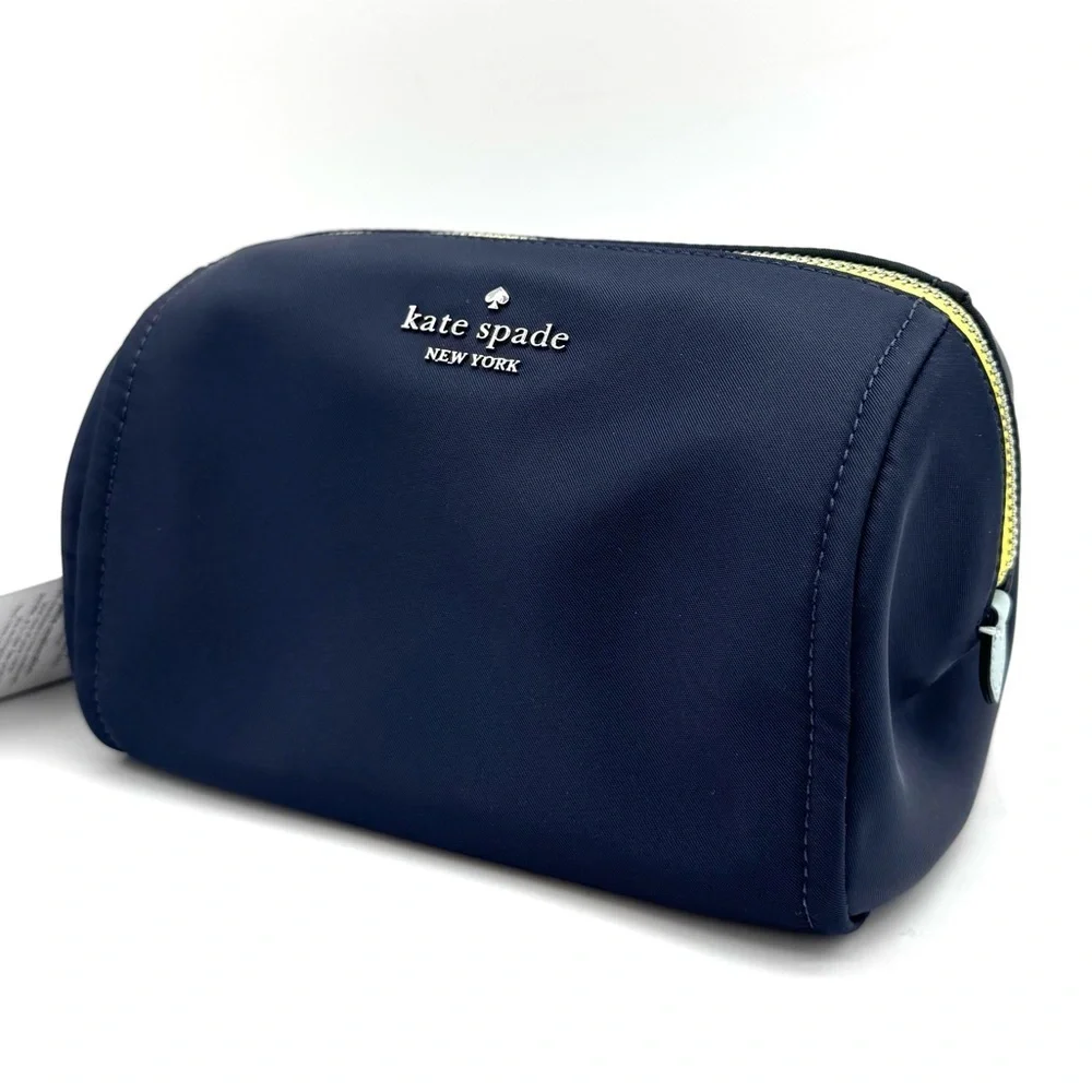 Kate Spade Chelsea Colorblock Medium Cosmetic Case Blazer Blue - Picture 2 of 7